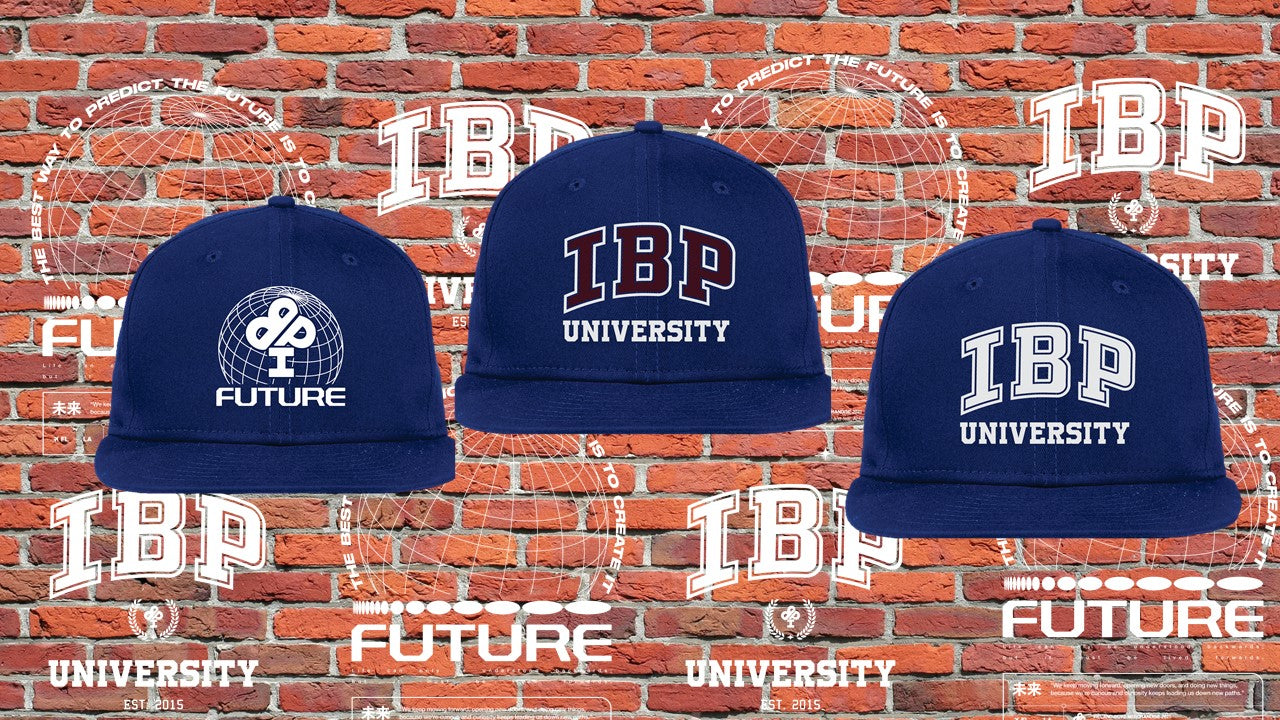 IBP University NEW ERA 9FIFTY BLUE Flat Brim Snapback HAT