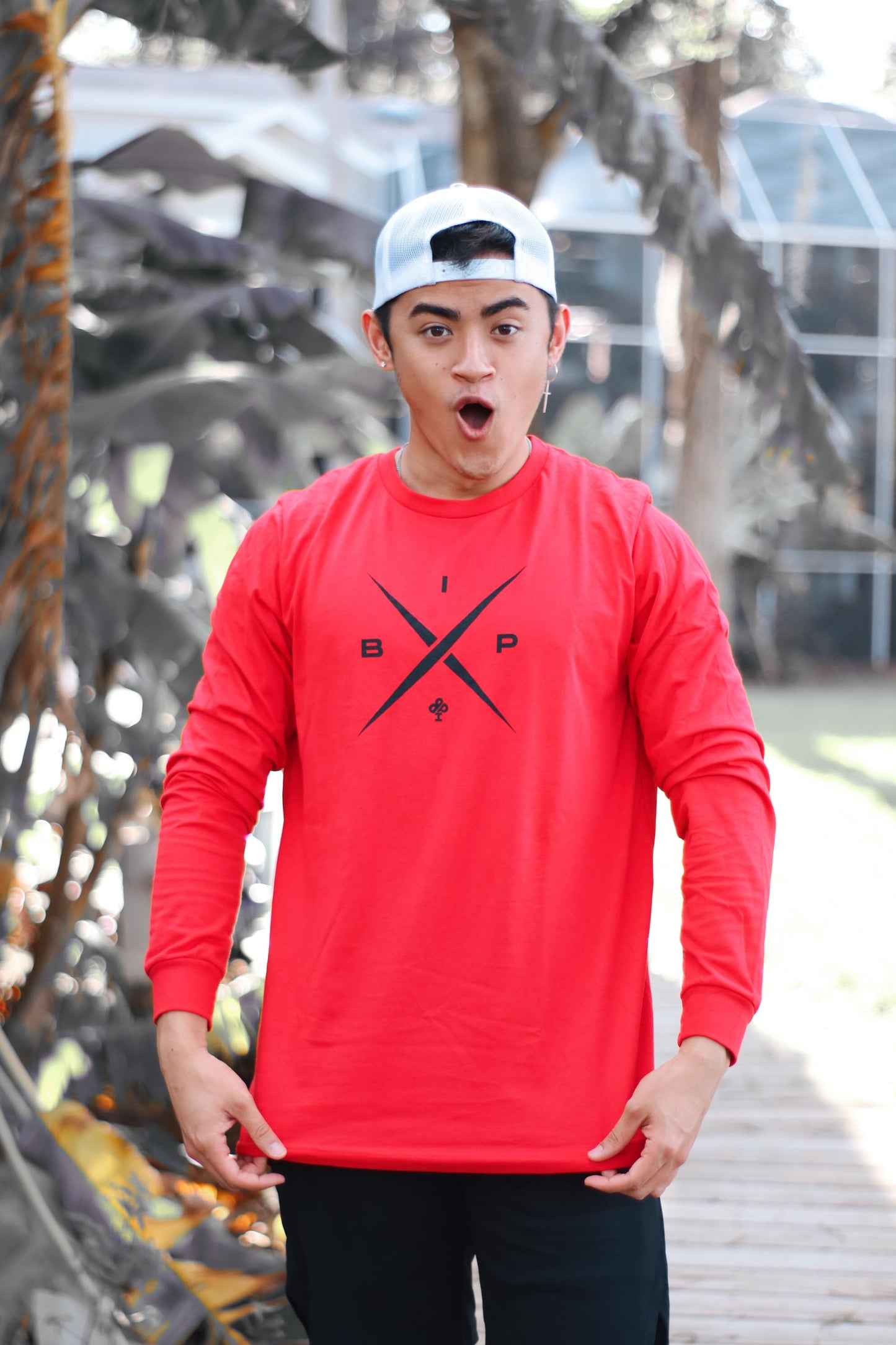 "X" Logo 2.0 LONG SLEEVE White/ Blue/ Red