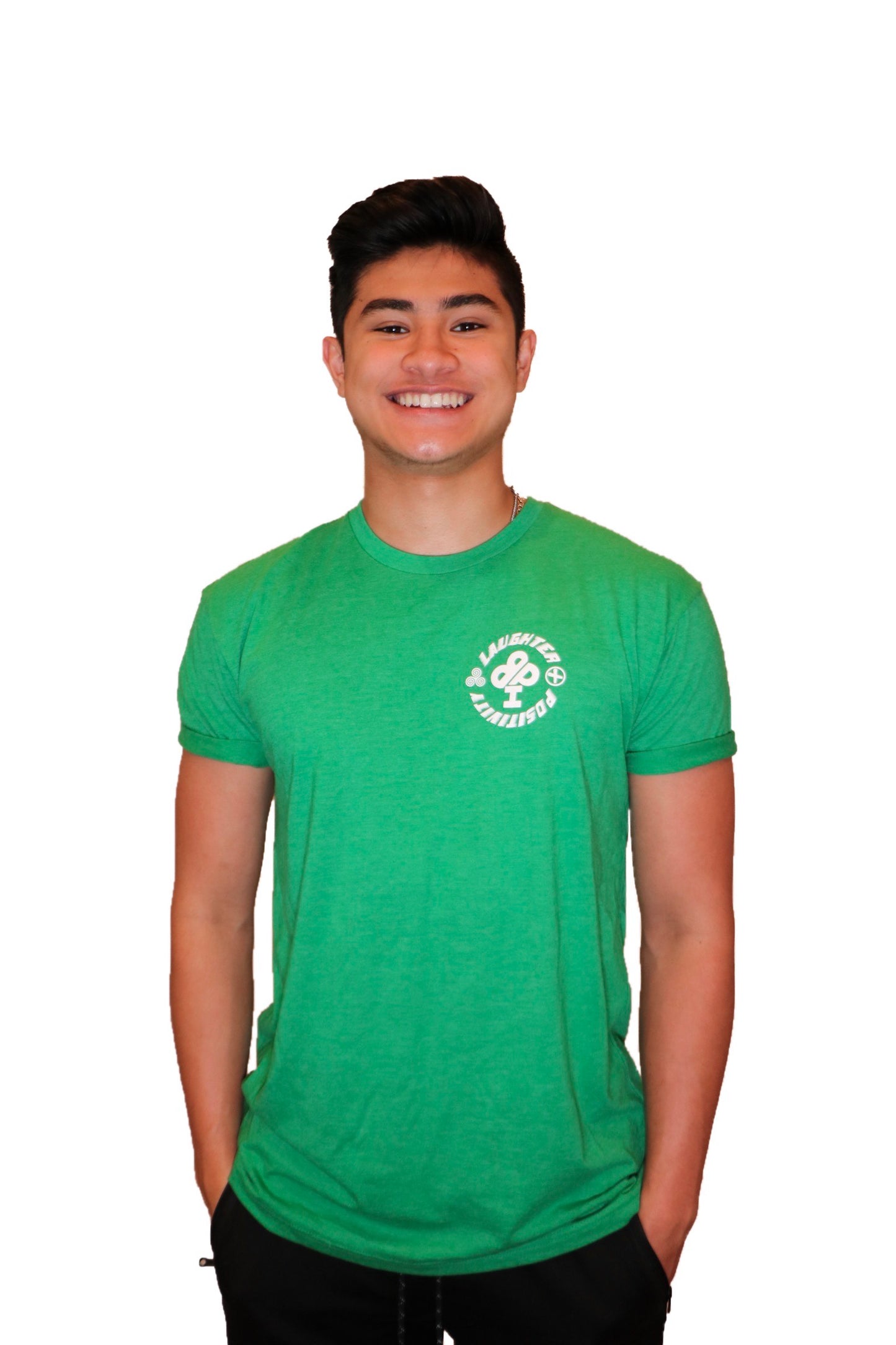 Laughter and Positivity Blue or Green Tee
