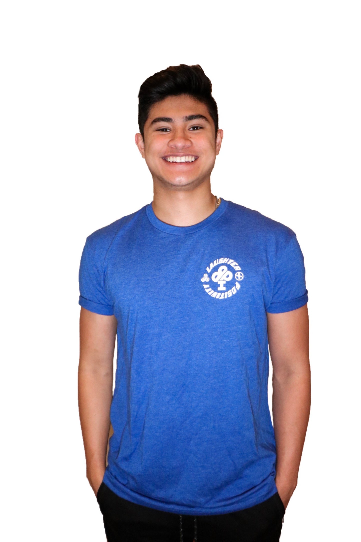 Laughter and Positivity Blue or Green Tee