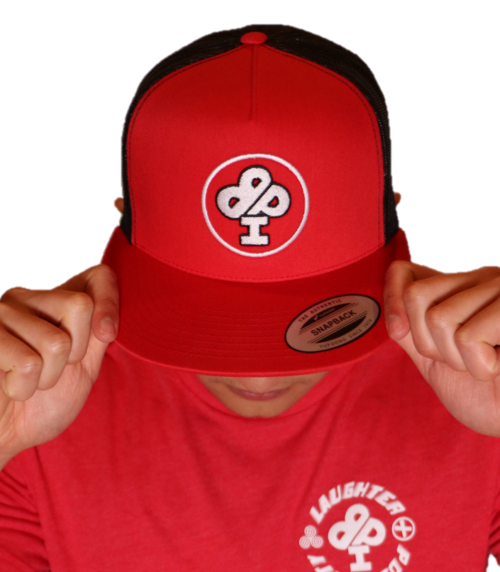 Classic IBP logo on Red and Black Trucker Hat