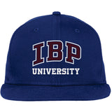 IBP University MAROON lettering NEW ERA 9FIFTY BLACK Flat Brim Snapback HAT
