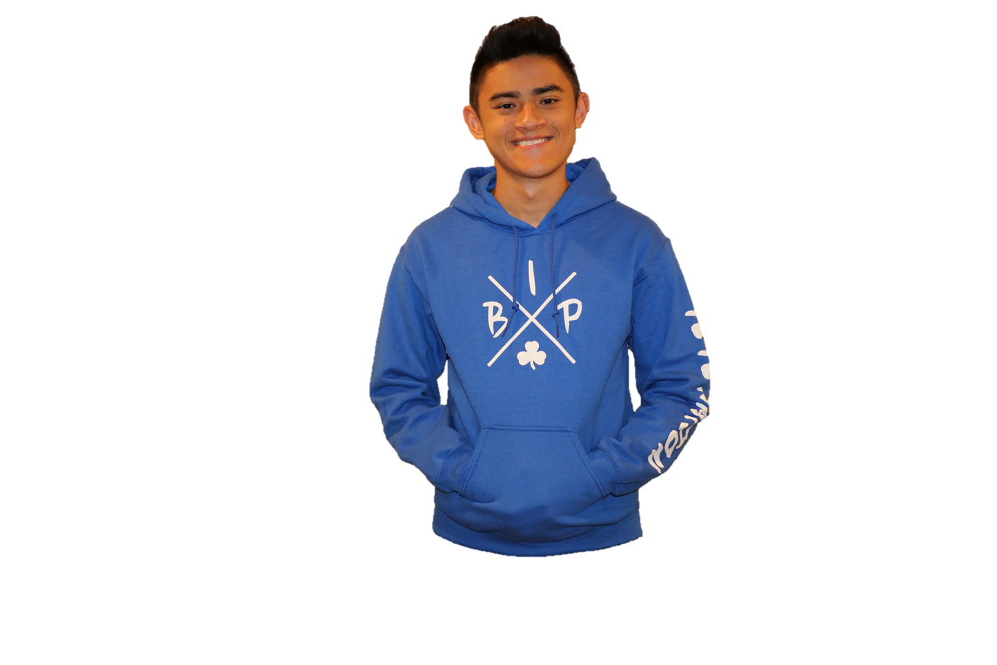 Cotton Hoodie Royal BLUE featuring the NEW "X" Logo YOUTH